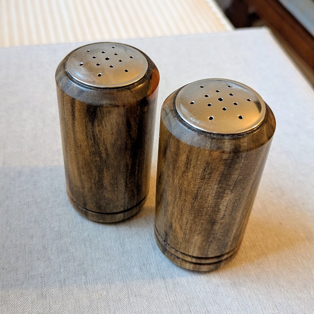 New Artisanal Wood Salt and Pepper Shakers
